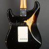Fender Custom shop 55 stratocaster Heavy Relic Aged Black Over chocolate three tone sunburst Guitar Sauce_15