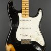 Fender Custom shop 55 stratocaster Heavy Relic Aged Black Over chocolate three tone sunburst Guitar Sauce_2